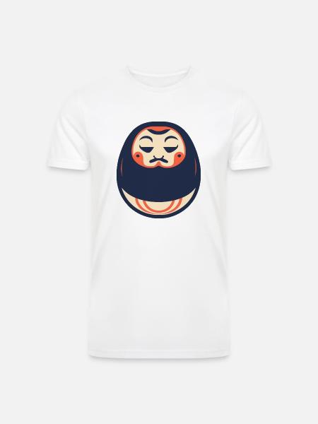 Daruma Doll - Men’s Tri-Blend Organic T-Shirt - white