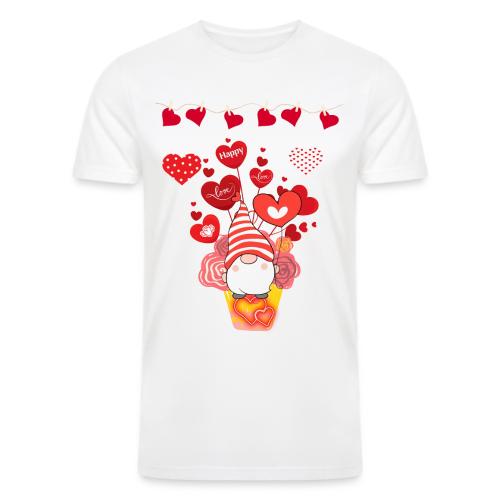 Design wrapped in love hearts, vibrating in love. - Men’s Tri-Blend Organic T-Shirt