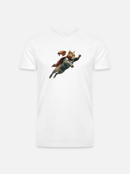 marvel cat flying - Men’s Tri-Blend Organic T-Shirt - white