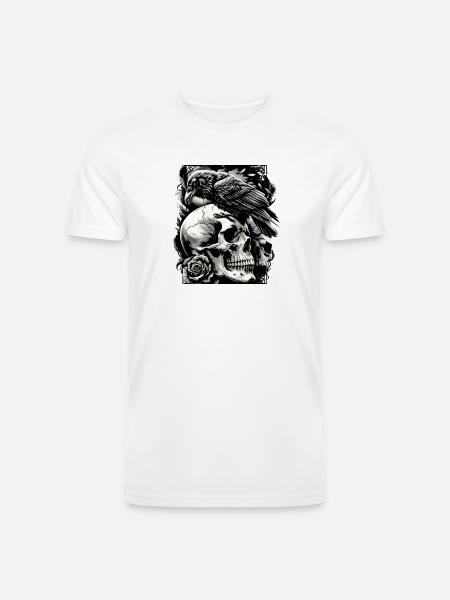 Gothic Guardian - Men’s Tri-Blend Organic T-Shirt - white