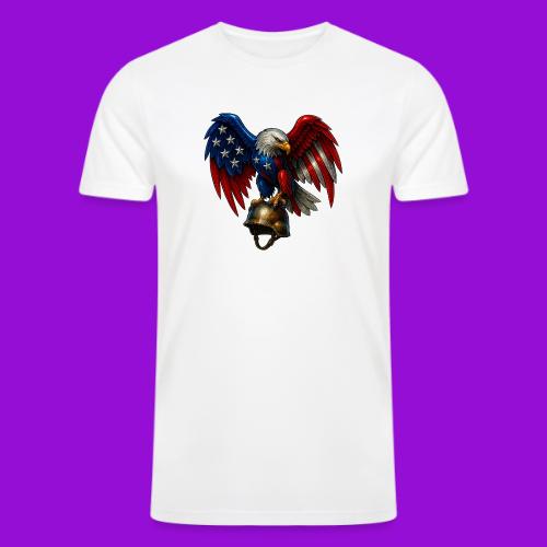 American Flag Bald Eagle - Helmet - Men’s Tri-Blend Organic T-Shirt