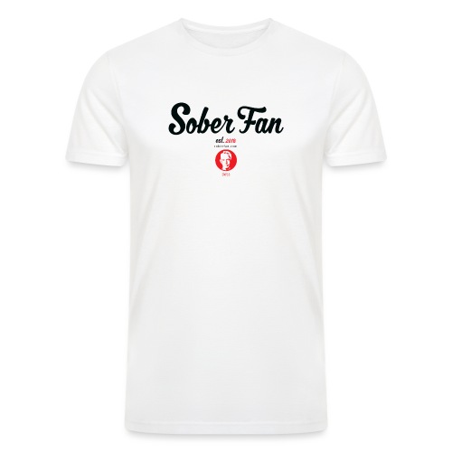 Sober Fan Logo Tee BW35 - Men’s Tri-Blend Organic T-Shirt
