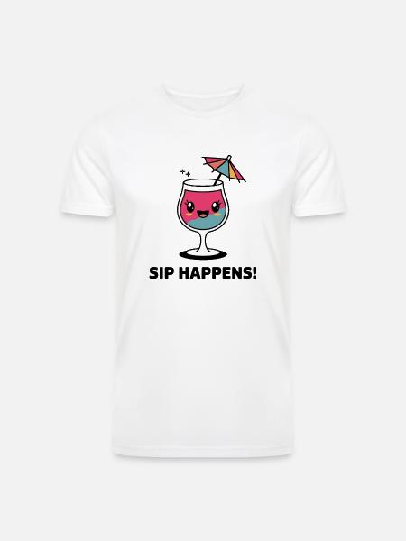 Sip Happens - Men’s Tri-Blend Organic T-Shirt - white