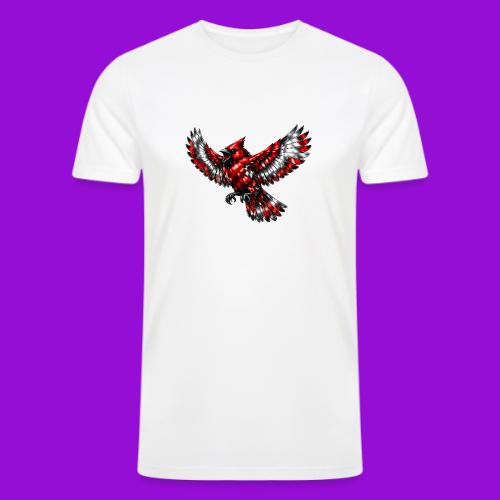 Silver Cardinal in Flight - Men’s Tri-Blend Organic T-Shirt