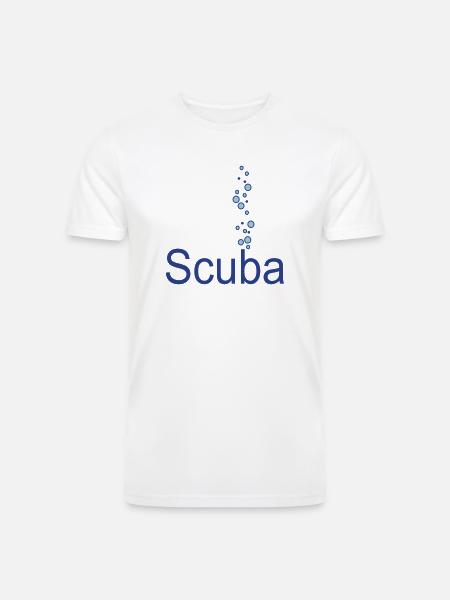 scuba - Men’s Tri-Blend Organic T-Shirt - white