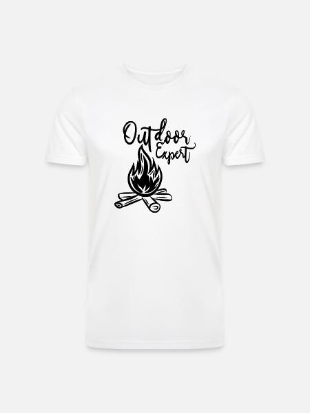 bonfire - Men’s Tri-Blend Organic T-Shirt - white