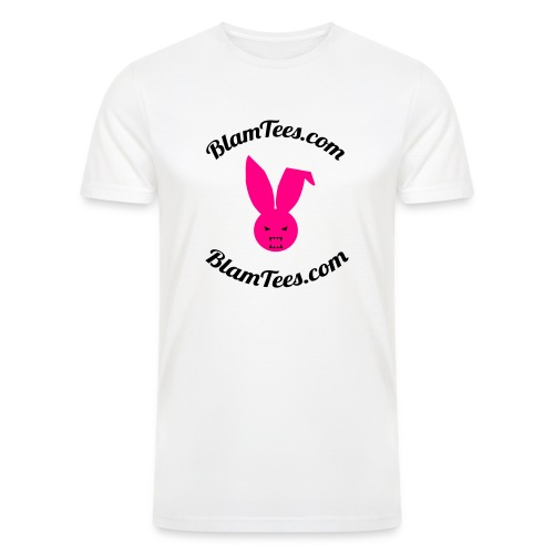 BlamTees Logo 2 Colors Fluffy The Evil Blam Bunn - Men’s Tri-Blend Organic T-Shirt