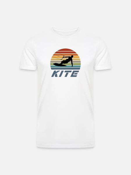 Kite Design - Men’s Tri-Blend Organic T-Shirt - white