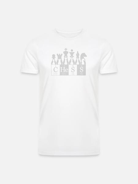 ChemChess Atomic Chessboard Periodic - Men’s Tri-Blend Organic T-Shirt - white