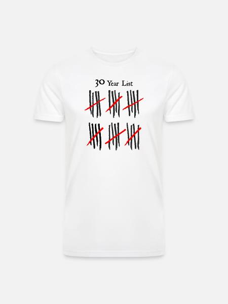 Crossed Tally Minimalism - Men’s Tri-Blend Organic T-Shirt - white