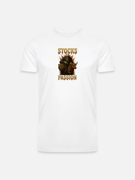 Stocks Passion - Men’s Tri-Blend Organic T-Shirt - white