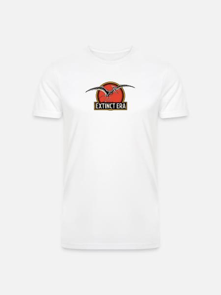 Prehistoric Pterosaur Extinction Logo - Men’s Tri-Blend Organic T-Shirt - white