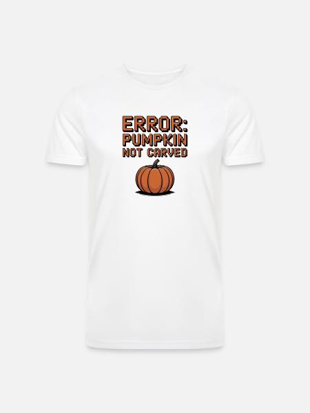 Error: Pumpkin Not Carved - Men’s Tri-Blend Organic T-Shirt - white