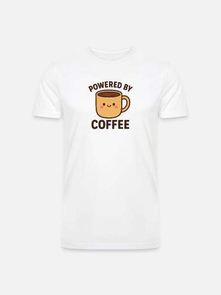 Adorable Coffee Power Emblem - Men’s Tri-Blend Organic T-Shirt - white