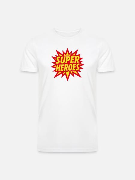 Superheroes Burst Comic Style - Men’s Tri-Blend Organic T-Shirt - white