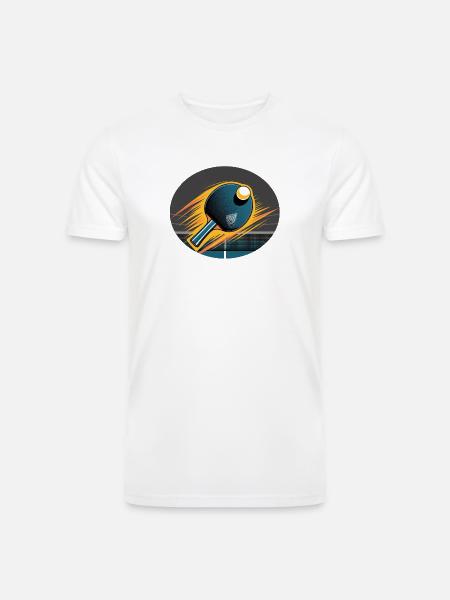 Table Tennis Velocity Burst - Men’s Tri-Blend Organic T-Shirt - white
