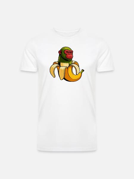 Chimpanzini Bananini Italian Brainrot Meme Art - Men’s Tri-Blend Organic T-Shirt - white
