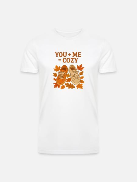 You Me Cozy Autumn Sneakers - Men’s Tri-Blend Organic T-Shirt - white