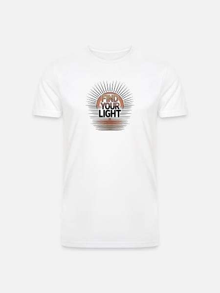 Find Your Light Sunburst - Men’s Tri-Blend Organic T-Shirt - white