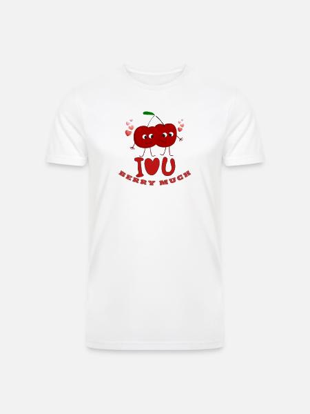 Berry Love Duo - Men’s Tri-Blend Organic T-Shirt - white