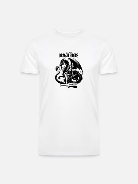 Dragon Riders Banner - Men’s Tri-Blend Organic T-Shirt - white