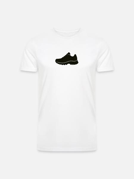 Jetblack Sneaker Silhouette - Men’s Tri-Blend Organic T-Shirt - white