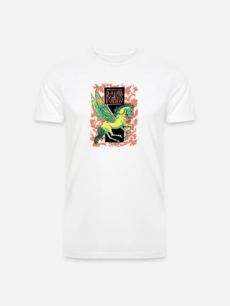 Mythic Pegasus Banner - Men’s Tri-Blend Organic T-Shirt - white