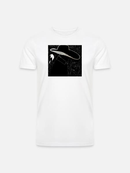 Slim Noir - Men’s Tri-Blend Organic T-Shirt - white