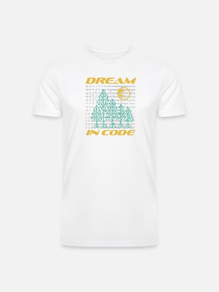 Dream In Code - Men’s Tri-Blend Organic T-Shirt - white