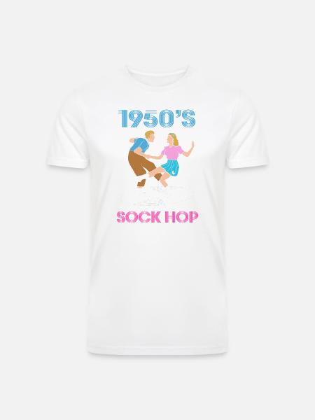 Sock Hop 1950s Dance Party - Men’s Tri-Blend Organic T-Shirt - white