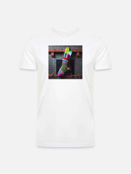 Naughty List Graffiti Sock - Men’s Tri-Blend Organic T-Shirt - white