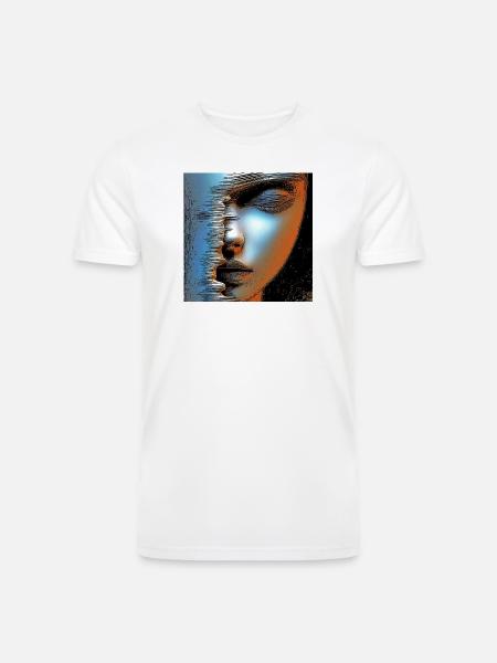 Face of women spater - Men’s Tri-Blend Organic T-Shirt - white