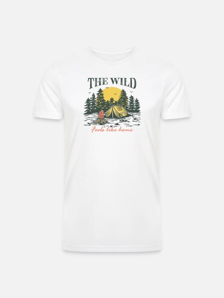The Wild Feels Like Home - Men’s Tri-Blend Organic T-Shirt - white