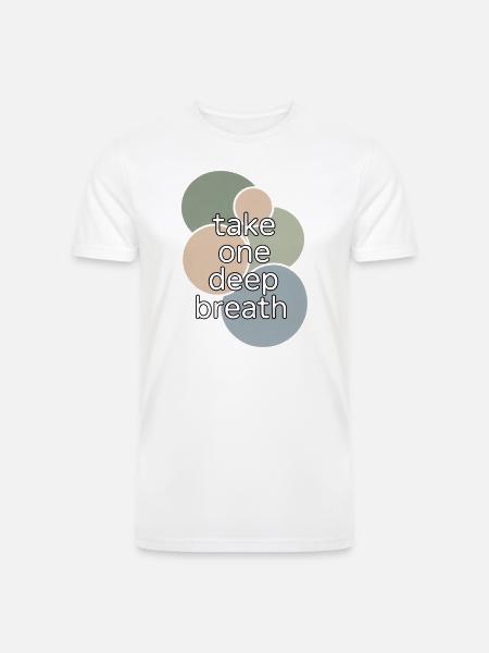 Pastel Circle Breath Reminder - Men’s Tri-Blend Organic T-Shirt - white