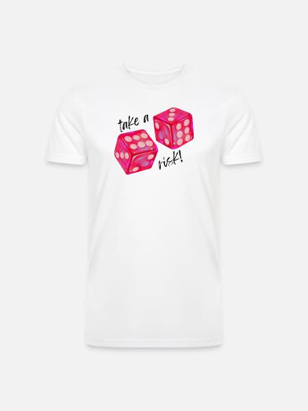 Take a Risk Graphic - Men’s Tri-Blend Organic T-Shirt - white