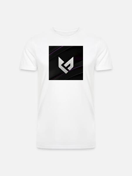 Geometric Monogram Glyph - Men’s Tri-Blend Organic T-Shirt - white