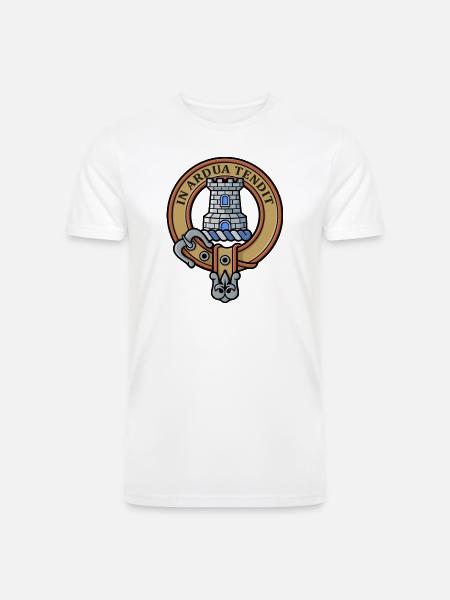Clan Malcolm Crest - Men’s Tri-Blend Organic T-Shirt - white