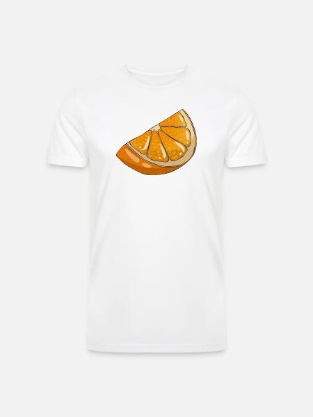 Orange slice - Men’s Tri-Blend Organic T-Shirt - white