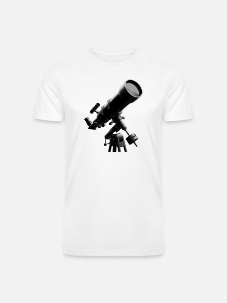 Skywatch Telescope Art - Men’s Tri-Blend Organic T-Shirt - white