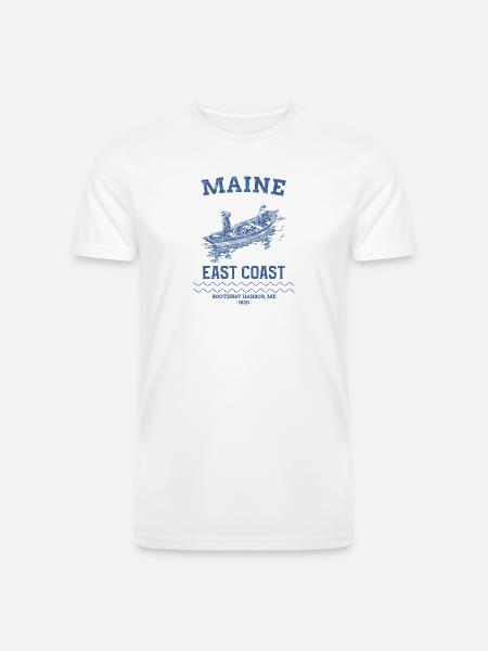 east_coast_boothbay - Men’s Tri-Blend Organic T-Shirt - white