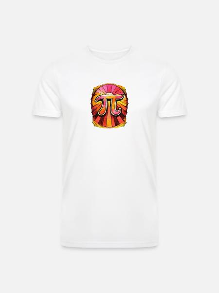Pi Radiant Sunburst - Men’s Tri-Blend Organic T-Shirt - white