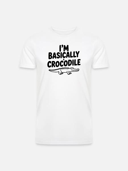 I'm Basically a Crocodile - Men’s Tri-Blend Organic T-Shirt - white