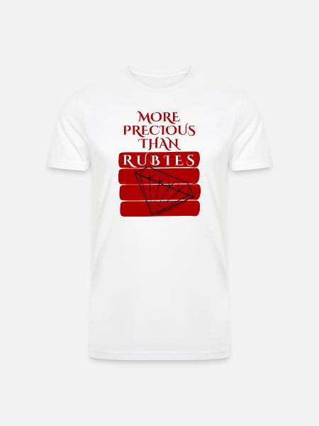 More Precious Than Rubies - Men’s Tri-Blend Organic T-Shirt - white