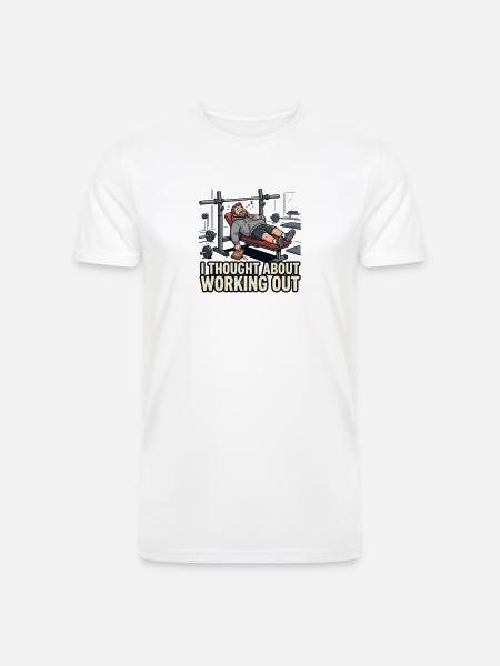 Emotionally Weak Physically Strong - Men’s Tri-Blend Organic T-Shirt - white