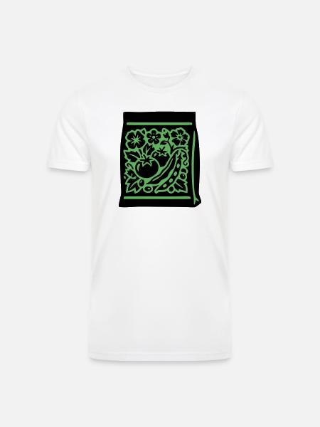 Seed Packet Tomatoes Veggies - Men’s Tri-Blend Organic T-Shirt - white