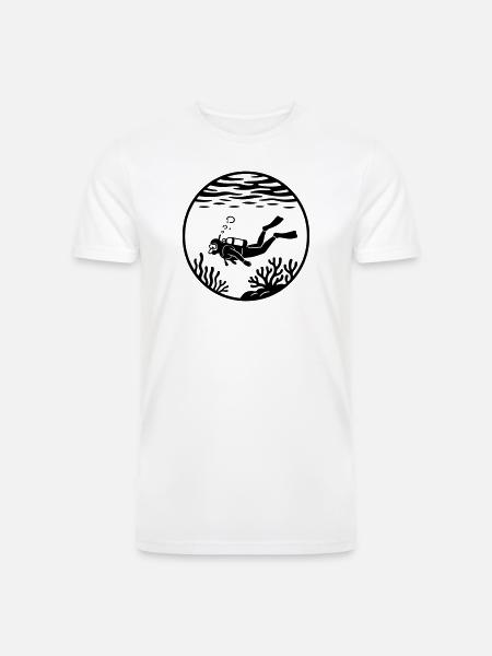 scuba - Men’s Tri-Blend Organic T-Shirt - white