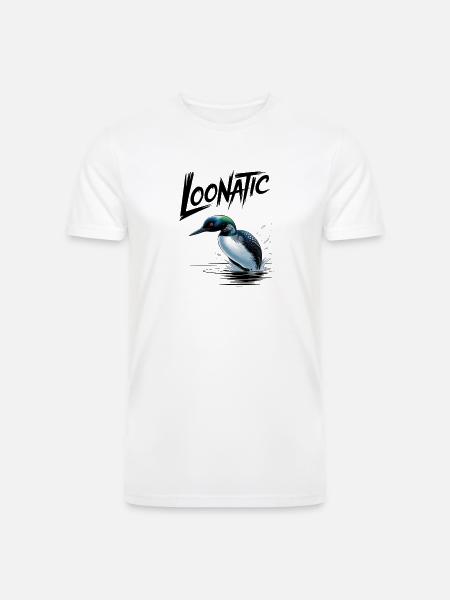 Loonatic Splash Loon Illustration - Men’s Tri-Blend Organic T-Shirt - white