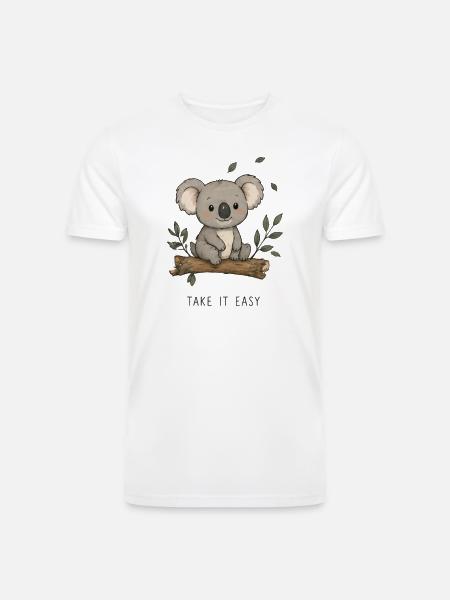 Take it easy - Men’s Tri-Blend Organic T-Shirt - white