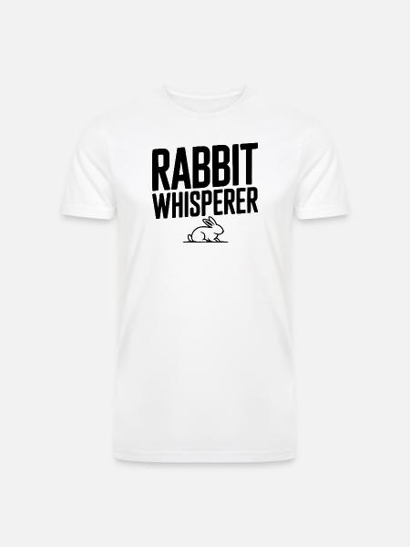 Rabbit Whisperer - Men’s Tri-Blend Organic T-Shirt - white