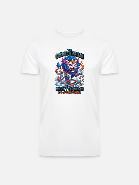 Cosmic Singha Mighty Kaiju Guardian - Men’s Tri-Blend Organic T-Shirt - white